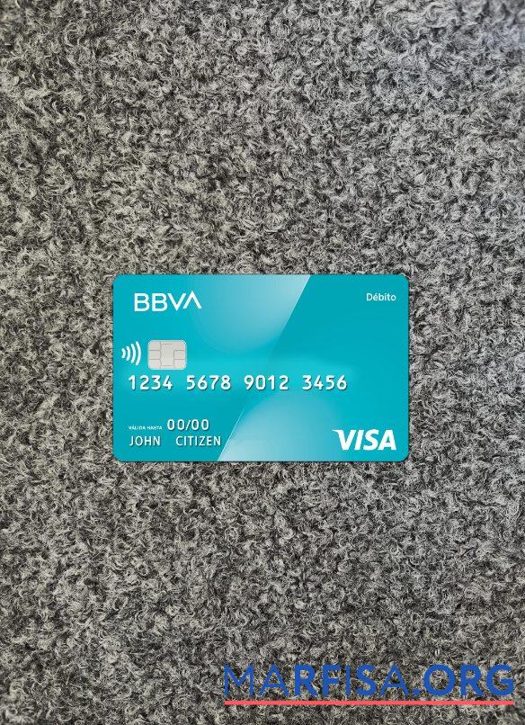 Blank Argentina BBVA Visa Debit Card photolook front template